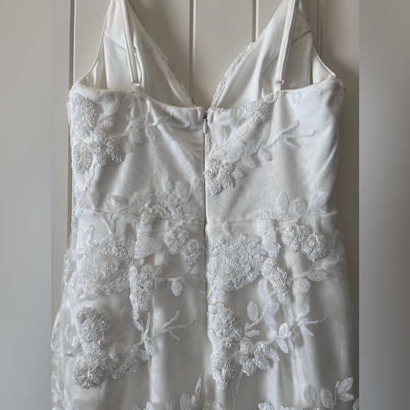 Lulus Size XS Glamorous Spectacle White Sequin Bodice Dress Bachelorette - Picture 10 of 10